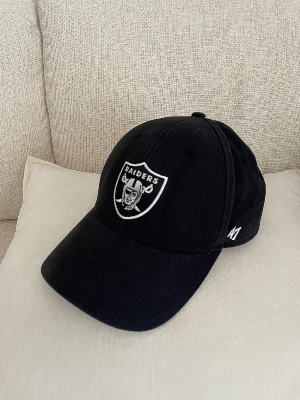’47 Brand NFL Oakland Las Vegas Raiders MVP Black Adjustable Hat